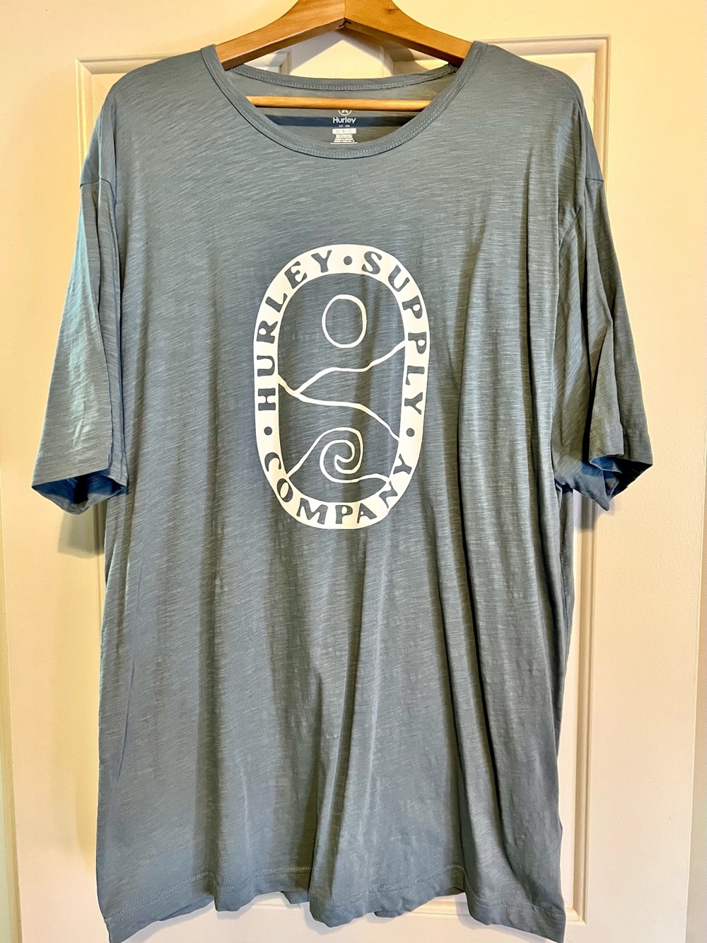 Hurley Light Blue Graphic Logo Short Sleeve Tee